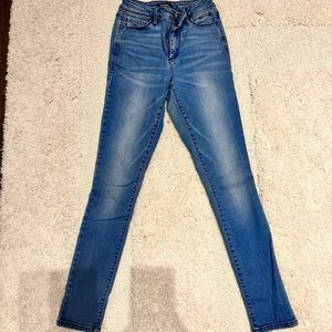 high rise skinny jeans